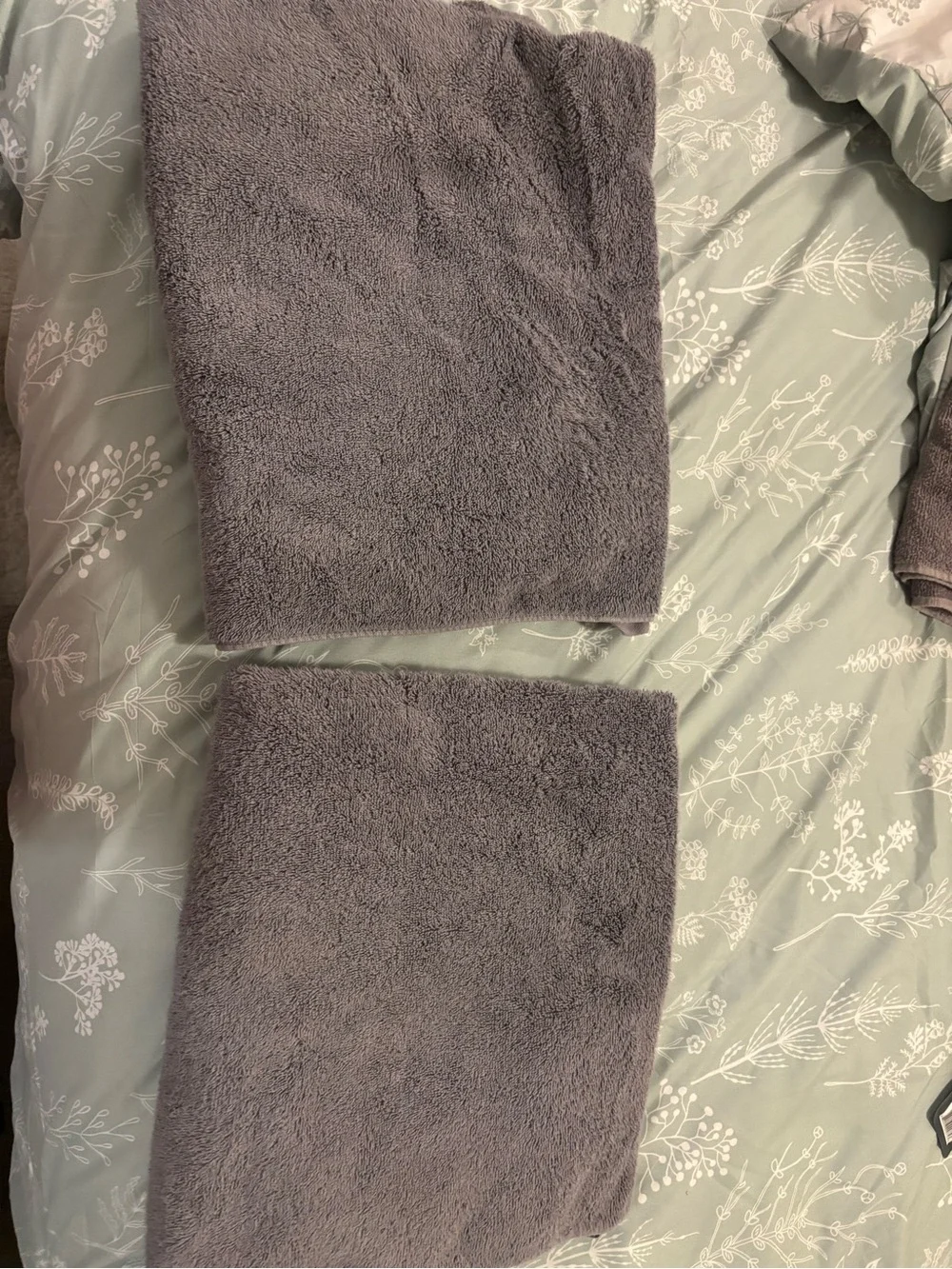 Threshold Gray Towels with Subtle Ribbed Trim